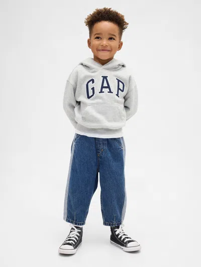 Gap Kids' Baby & Toddler Two-tone Pull-on Barrel Jeans In Multi