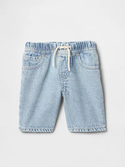 Gap Baby & Toddler Ultrasoft Denim Pull-on Shorts In Light Wash