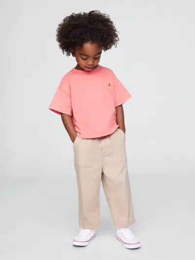 Gap Kids' Baby & Toddler Ultrasoft Pull-on Barrel Pants In Bedrock Beige
