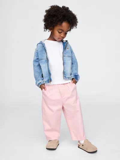 Gap Kids' Baby & Toddler Ultrasoft Pull-on Barrel Pants In Misty Rose Pink