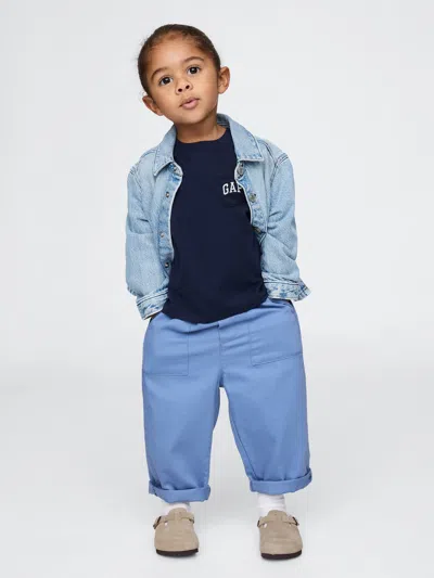 Gap Kids' Baby & Toddler Ultrasoft Pull-on Barrel Pants In Soft Cornflower Blue
