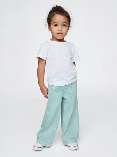 Gap Baby & Toddler Ultrasoft Pull-on Baggy Wide-leg Jeans In Surf Spray Green