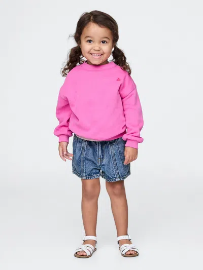 Gap Baby & Toddler Ultrasoft Ruffle Stride Shorts In Medium Wash