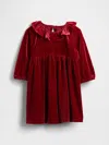 Gap Baby & Toddler Velour Ruffle Collar Dress In Red