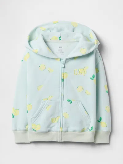 Gap Baby & Toddler Vintagesoft Logo Zip Hoodie In Azul Blue