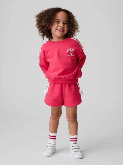 Gap Baby & Toddler Vintagesoft Bow Logo Sweat Set In Pink