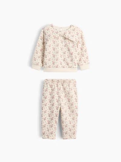 Gap Baby & Toddler Vintagesoft Bow Sweat Set In Ivory Frost Floral
