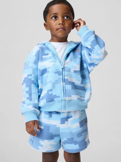 Gap Kids' Baby & Toddler Vintagesoft Camo Zip Hoodie In Blue