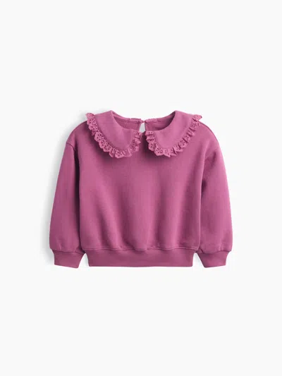 Gap Baby & Toddler Vintagesoft Collared Sweatshirt In Deep Dahlia