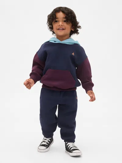 Gap Baby & Toddler Vintagesoft Colorblock Hoodie Set In Blue