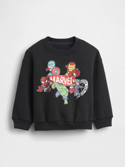 Gap Baby & Toddler Vintagesoft Marvel Logo Sweatshirt In Black