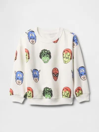 Gap Kids' Baby & Toddler Vintagesoft Marvel Sweatshirt In Off White