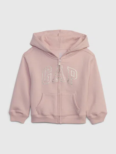 Gap Babies' Toddler Metallic  Logo Hoodie In Pink Standard