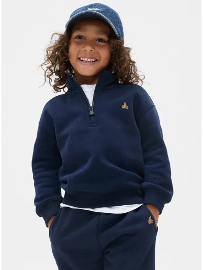 Gap Baby & Toddler Vintagesoft Quarter-zip Pullover In Blue