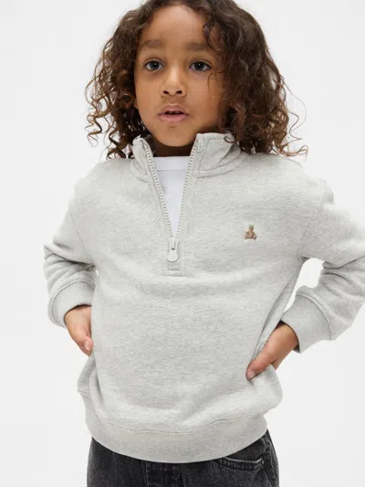 Gap Baby & Toddler Vintagesoft Quarter-zip Pullover In Gray