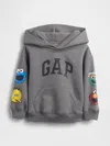 Gap Baby & Toddler Vintagesoft Sesame Street Logo Hoodie In Gray