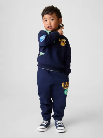 Gap Baby & Toddler Vintagesoft Varsity Logo Sweatpants In Vintage Navy