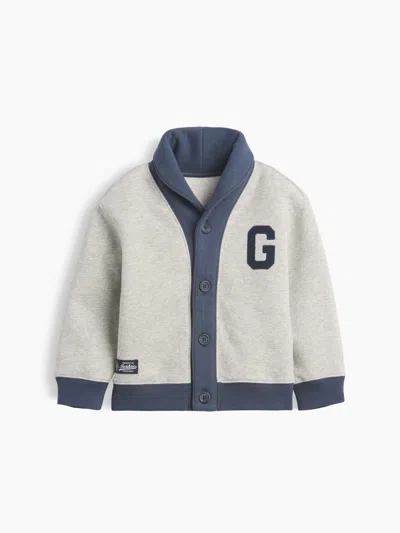 Gap Baby & Toddler Vintagesoft Varsity Shawl Cardigan In Gray