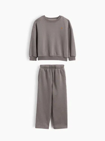 Gap Baby & Toddler Vintagesoft Washed Sweat Set In Gray
