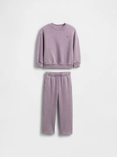 Gap Kids' Baby & Toddler Vintagesoft Washed Sweat Set In Purple