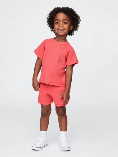 Gap Baby & Toddler Waffle-knit Outfit Set In Watermelon Ice Red