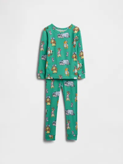 Gap Kids' Baby & Toddler Winnie The Pooh Organic Brushed Cotton Pj Set In Green