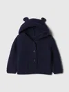Gap Baby Bear Cardigan In Dark Night Blue