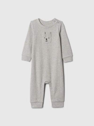 Gap Baby Bear Pocket One-piece In Grey