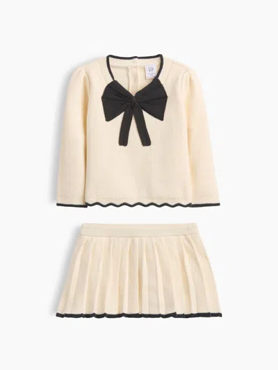Gap Kids' Baby Bow Sweater Skort Set In Brown