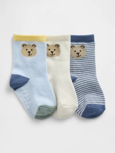 Gap Baby Brannan Bear Crew Socks (3-pack) In Multi