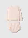 Gap Baby Brannan Bear Sweater Short Set In Barely Pink