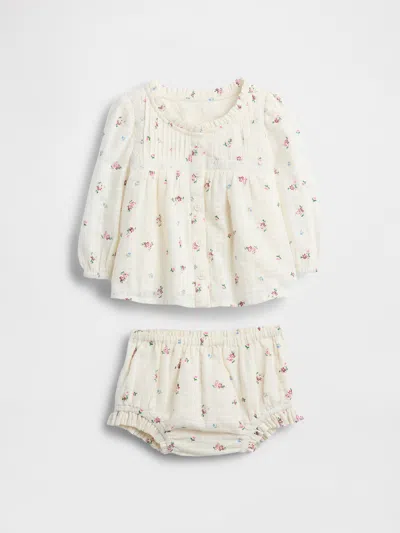 Gap Baby Bubble Outfit Set In White