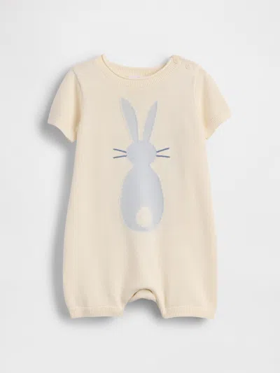 Gap Kids' Baby Bunny Sweater Shorty One-piece In Neutral