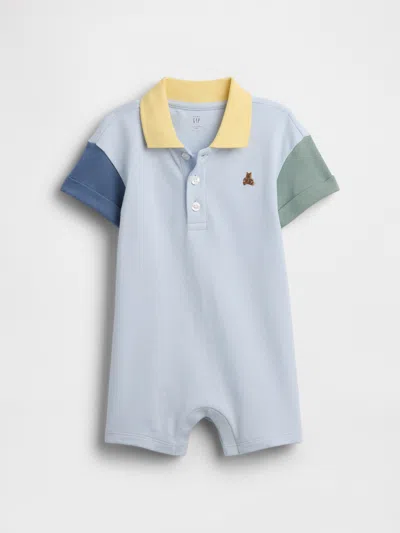 Gap Baby Colorblock Pique Polo Shirt Shorty One-piece In Multi