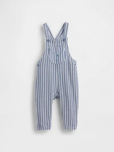 Gap Kids' Baby Cotton-gauze Brannan Bear Overalls In Blue