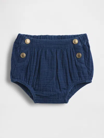 Gap Kids' Baby Cotton Gauze Denim Sailor Bloomers In Blue