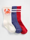 Gap Baby Crew Socks (3-pack) In Skipper Blue