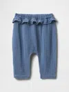 Gap Baby Crinkle Gauze Ruffle Pants In Light Indigo