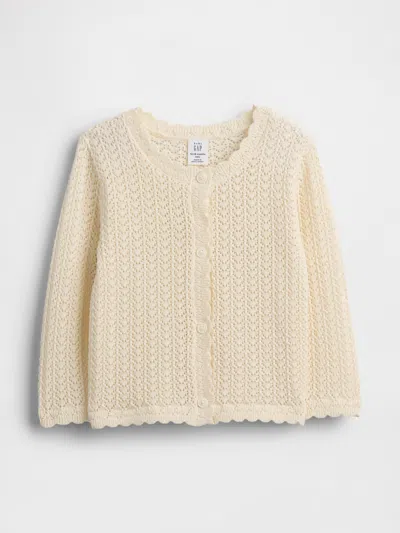 Gap Baby Crochet Cardigan In Neutral