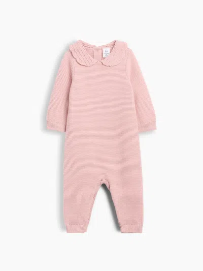 Gap Baby Crochet Collar Sweater One-piece In Pink