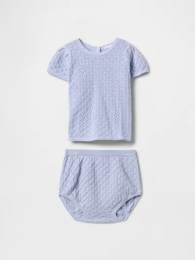 Gap Baby Crochet Outfit Set In Jet Stream Blue