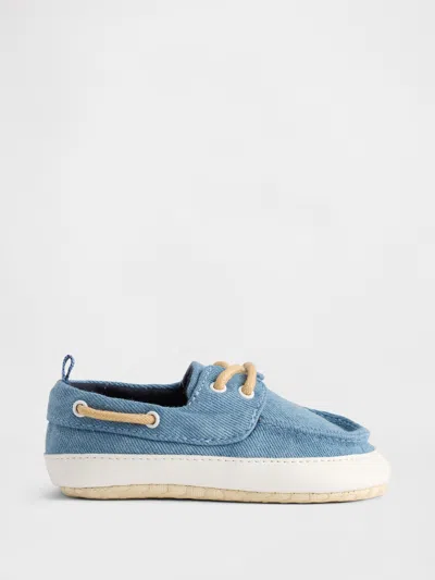 Gap Kids' Baby Denim Boat Shoes In Blue