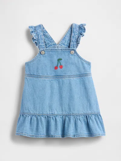 Gap Kids' Baby Denim Cherry Dress Set In Blue