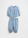 Gap Baby Denim Ruffle Outfit Set In Blue