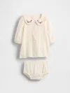Gap Baby Embroidered Dress Set In Green