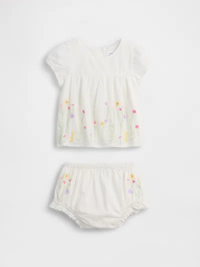 Gap Baby Embroidered Floral Outfit Set In Multi