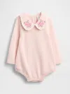 Gap Baby Embroidered Sweater Bodysuit In Pink