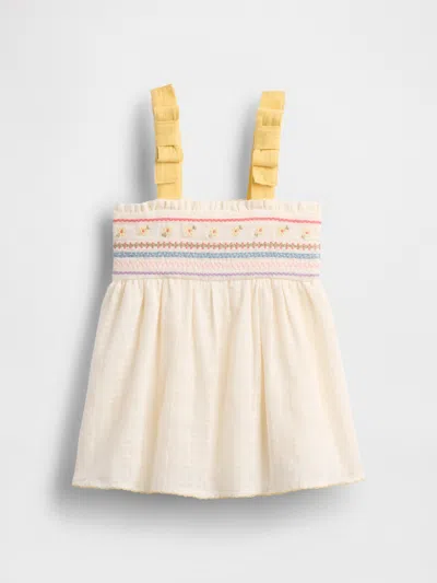 Gap Baby Embroidered Tie-shoulder Dress