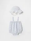 Gap Baby Eyelet Bubble Outfit Set In Blue Stripe