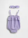 Gap Baby Eyelet Bubble Shorty Set